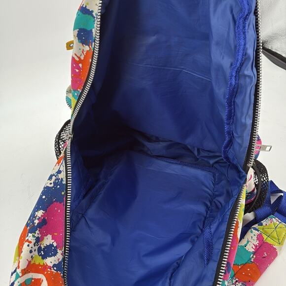 Peace Of Cake Splatter Print Peace Symbol Backpack Multicolor - Picture 11 of 14